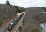 CSXT 8009 Leads L070 at Gray
